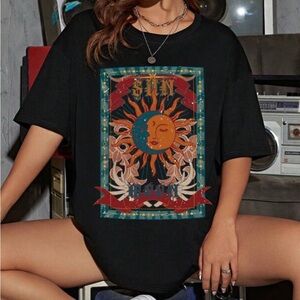 Black Graphic Women's Top